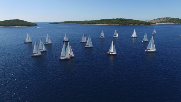 What is a group of sailboats called?